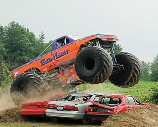 Boardman native Joe Sylvester set a monster truck jumping record with a jump of 237 feet over Labor Day weekend in Columbus, Pa.
