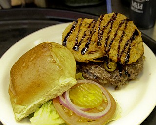 Fried green tomato burger at Montana’s Rib & Chop House in Hermitage.
