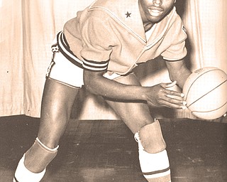 Vince Suber in a yearbook photo during his basketball playing days at Struthers High School. Suber will be among 13 individuals who will be inducted into the Ebony Lifeline All-Sports Hall of Fame today during the group’s annual banquet. Suber also played baseball and football and ran track before attending Ohio State.