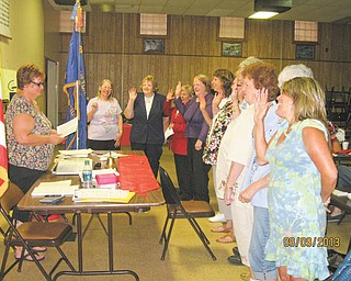 SPECIAL TO THE VINDICATOR: 
Legion Auxiliary installs officers
American Legion Lake Post 737 Auxiliary of Lake Milton met Sept. 9 and installed officers for 2013-2014. They are Eileen Carritz, president; Mary Ann Hughes, first vice president; Joyce Patrick, second vice president; Janet Batta, treasurer; Phyllis Nuzzie, secretary; Kaye McLaughlin, chaplain; Jeanette Hendershot, Sergeant-of-arms; and Karen Shesko, historian.