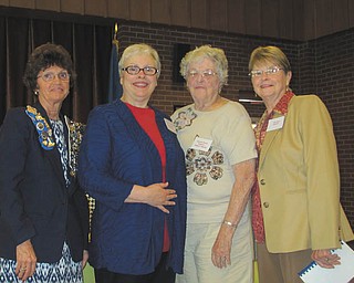 SPECIAL TO THE VINDICATOR: 
The Mary Chesney Chapter of the Daughters of the American Revolution met in September at St. Paul’s Lutheran Church in Warren. Mila Prill was installed into membership. From left to right are Carol Noga, regent; Prill; Roberta Davis, chaplain; and Sally Mazer, registrar. For information about the chapter call Noga at 330-898-4056.