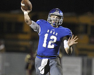 William D Lewis The Vindicator Lakeview's (Angelo Marino(12) fires downfield during 10 25 13 game with Liberty.