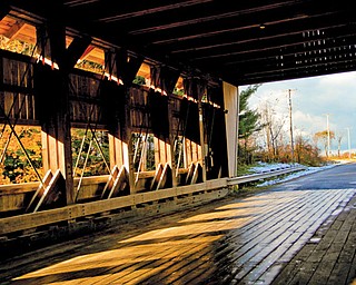 The Giddings Road Bridge was restored in 1995 and crosses Mill Creek in Jefferson Township.
