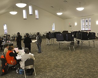 ROBERT K. YOSAY | THE VINDICATOR..The new St Dominic's Parish center was used for the first time as a polling place as voting was light across the city..-30-....
