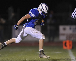 Reserve running back #44 Dan Zilke runs the football into the end zone to score a touchdown late in the 2nd quarter during Saturday nights game.