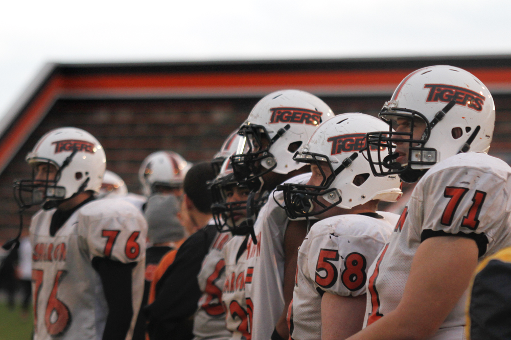MADELYN P. HASTINGS | THE VINDICATOR..The Sharon High School football team has their first football practice since a fatal car accident Friday night, killing two of their teammates. Their playoff game was rescheduled for Monday.... - -30-..