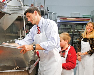 Paul Ryan visits the St. Vincent de Paul Society in Youngstown after his speech at YSU on Oct. 13, 2012.