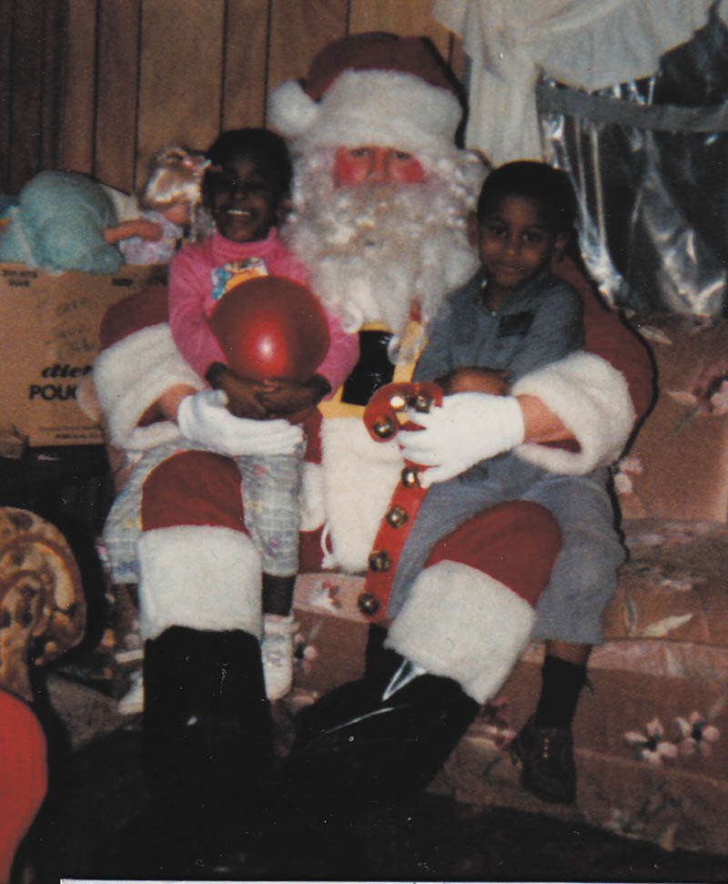 Santa visited twins Michelle and Michael Pete, 5, at their home. Sent by mom, Othella May.