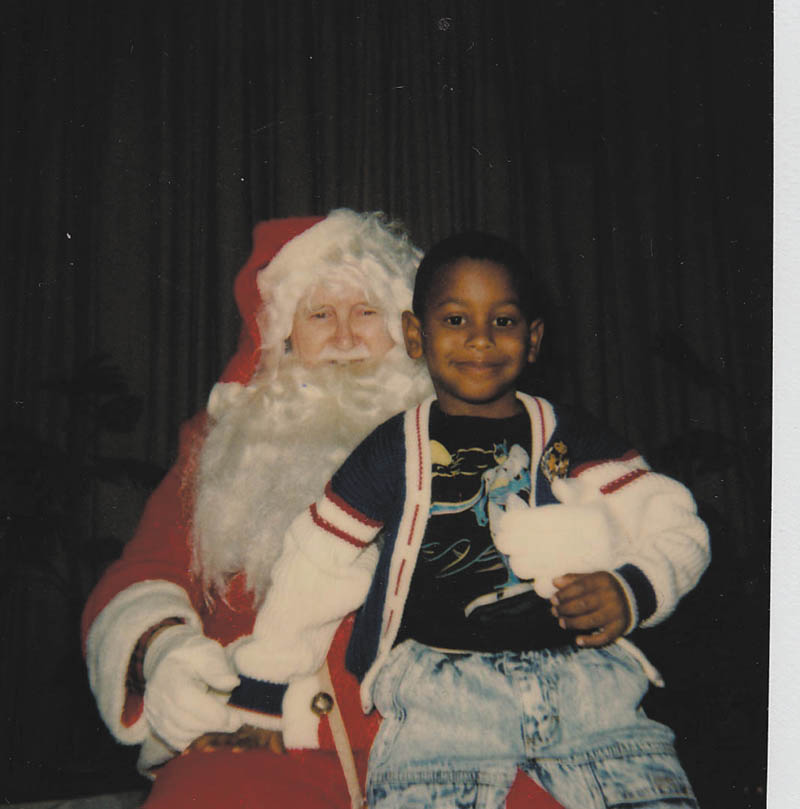 Michael Pete was 4 at the time of this visit with Santa. Sent by his mom, Othella May.