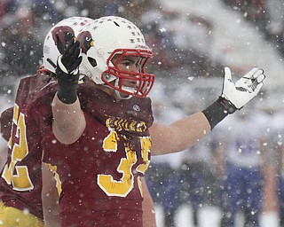 William D LEwis the Vindicator  Mooney's Anthony Dermotta(35) reacts during Mooney loss in Massilon.