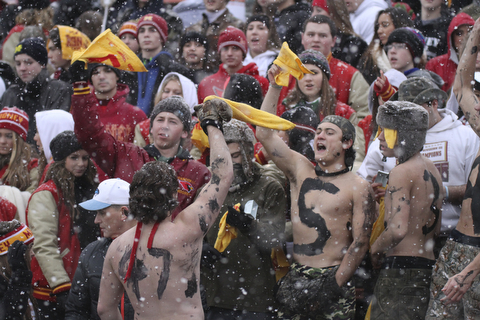William D Lewis the Vindicator  Mooney' student fans whoop it up early in Friday game.