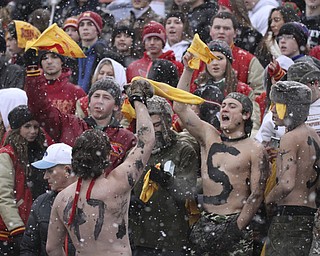 William D Lewis the Vindicator  Mooney' student fans whoop it up early in Friday game.