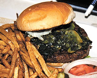 The Green burger at Bogey’s Bar and Grill