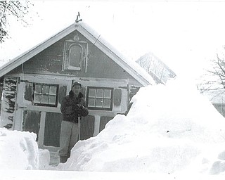 This photo was taken the day after Thanksgiving and after the big snow in 1950 on the Westside of Youngstown on Midland Avenue at the home of the Schultz family. Jesse Loverich is in the picture. Submitted by Dorothy Schultz.