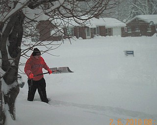 Feb. 6, 2010, Rick Mularchik of Struthers digging out.