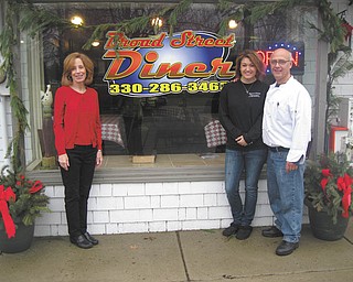 SPECIAL TO THE VINDICATOR
The Ursuline Center, 4280 Shields Road, Canfield, will sponsor its 7th annual Valentine’s Day Dinner at 6:30 p.m. Feb. 14. Chef Rich Herrera, above, owner of the Broad Street Diner in Canfield, will cater it. His daughter Paige is on the right, and on the left is Sue Ricciutti, a member of the Ursuline Center Planning Committee. Tickets are $25 and include dinner, dessert, drinks including wine, and entertainment by the Mahoning Valley Chorale Group under the direction of Kris Harper. Proceeds will benefit the center. To order tickets call Peggy Eicher at 330-792-7636. For information visit theursulinecenter.org.