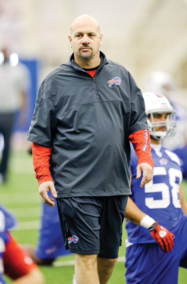 Bills defensive coordinator Mike Pettine is reportedly meeting with the Browns for the third time today in Cleveland.