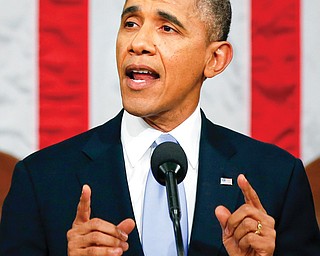 President Barack Obama delivers the State of the Union address in the House chamber Tuesday.