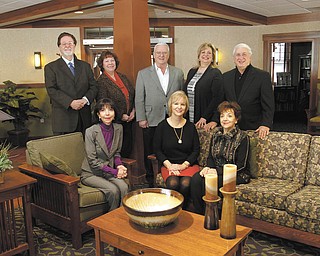 ROBERT K. YOSAY | THE VINDICATOR
Committee members are preparing for the 13th annual Mardi Gras Party on March 1. It will benefit Hospice of the Valley. Seated, from left, are Denise DeBartolo York, Janet Flynn and Joan Zarlenga, and standing are John York, Terry Kilbury, Dave Flynn, Liz McGarry and Lou Zarlenga.
