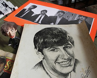ROBERT K. YOSAY | THE VINDICATOR..The Beatles 50 years later ..Linda Linonis and her cousin, Patti Albert, saw the Beatles at Cleveland Auditorium; they have some Beatles memorabilia and ticket stubs from that concert........ - -30-.