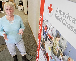 Karen Conklin, director of the Mahoning Valley Chapter of the American Red Cross, stands in the organization’s new rented headquarters on Belmont Avenue in Liberty. The Valley chapter relocated from its headquarters in Warren to be more centrally located to all its service area, which now includes Columbiana County.