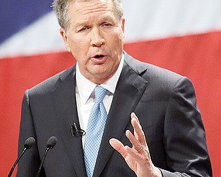 Gov. John Kasich delivers his State of the State address Monday at the Performing Arts Center in Medina.