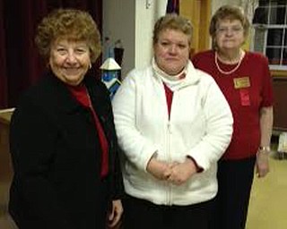 SPECIAL TO THE VINDICATOR
From left are Rosemary Kokor, Grace Kontiris and Donna Lewis, who launched the February meeting for Beta Chi Chapter of Delta Kappa Gamma. Kokor and Lewis were hostesses, and Kontiris spoke to the group about the Children’s Rehabilitation Center in Trumbull County. Delta Kappa Gamma Society International promotes excellence in education and growth of women teachers.