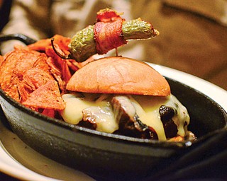 The Porterhouse burger from Whitefire Grille & Spirits in Canfield.