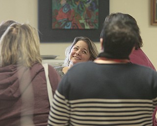 ROBERT K. YOSAY | THE VINDICATOR..Surrounded by friends and teachers --Christine Terlecky has ALS and is retiring from teaching. Friday is her last day, so weÕre working on a story about her condition that will also serve as a preview of an April 6 benefit. SheÕs a longtime coach in the area whose father, Ron Moschella, coached Boardman girls basketball and now coaches at Columbiana.with her is her daughter ......... - -30-. ROBERT K. YOSAY | THE VINDICATOR......... - -30-.