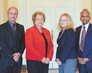 SPECIAL TO THE VINDICATOR
Those involved with the annual Tri-County Heart Ball are, from left, Dr. Joseph A. Graziano and Dr. Wahoub M. Hout, who will both receive the 2014 Cardiac Service Award; Mariann Pacak, event co-chair; Kathryn Shroder, event chair; Dr. Sudhakar V. Rao, 2014 Heart of the Community Award recipient; and Robert Shroder, CEO, Humility of Mary Health Partners, 2014 Heart Ball Signature Sponsor.