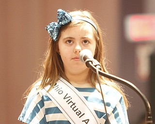  .          ROBERT  K. YOSAY | THE VINDICATOR.. SaturdayÕs 81st Vindicator Regional Spelling Bee...Faces - Mia Bordonaro 4th grader - Ohio Virtual Academy thinks about her workd.-30-