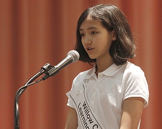  .          ROBERT  K. YOSAY | THE VINDICATOR..Annabelle Day outspelled 50 other Mahoning Valley middle and elementary school students to earn the title Grand Champion in SaturdayÕs 81st Vindicator Regional Spelling Bee..She correctly spelled ÒyesteryearÓ to capture the win..Annabelle, 12, of Boardman, a seventh-grader at Willow Creek Learning Center in Boardman, was competing for the first time this year.t...-30-