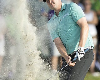 Jason Kokrak blasts a shot from the sand trap on the 17th hole Sunday during the final round of the Arnold Palmer Invitational golf tournament at Bay Hill in Orlando, Fla.