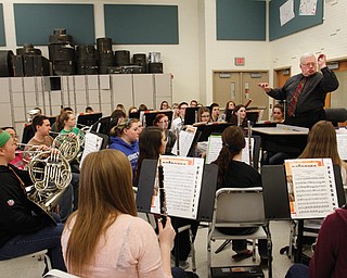 Robert Barnett, director of high-school bands, conducts a rehearsal of the band. The school district was named one of the Best Communities for Music Education by the Music Merchants Association Foundation in recognition of its commitment to music. It is one of 24 Ohio districts to make the list, and the only one in the tri-county area.