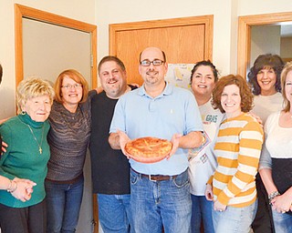 From left are Connie Bane, of Canfield, Angeline Morrell of Canfield, Carol Walker of Petersburg, Michael Vallas
of Canfield, Mark Smesko of Canfield, Michelle Anania of Austintown, Mary Vallos of Canfield, Christine Rhodes
of Canfield, and Darcie and Don Baird of Salem.