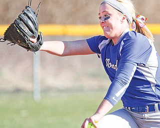 After three seasons at first base where she helped the Bulldogs to a Division II state title (2011), Poland’s
Taylor Miokovic is pitching this season. She is off to a 6-1 start and has a scholarship to Eastern Illinois.