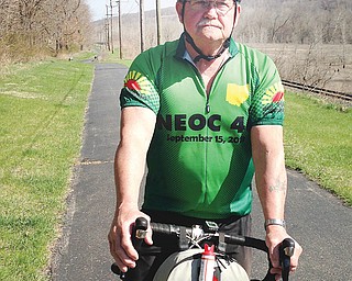 John McCormick of Struthers has been bicycling the Stavich Bike Trail for more than 20 years. He’s recently noticed some problems with the trail, which begins off state Route 289 and continues 10.5 miles into New Castle, Pa., including bumpy sections in Ohio.