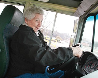 Sara Bayless, who has driven school bus for the Weathersfield district since 1974, plans to retire in June. She
lives next to the school in Mineral Ridge.
