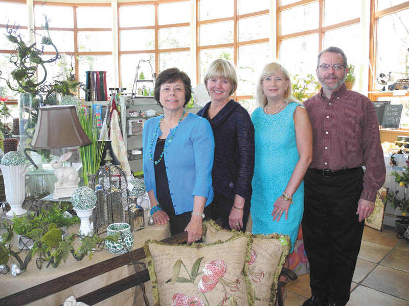 SPECIAL TO THE VINDICATOR
Girls Night Out at the Gardens committee members are preparing for the event set for May 20 and 21 at the Davis Center in Mill Creek Park. From left are Jayne Boucherle, Jody Vernal, Talva Maslach, and Keith Kaiser, Mill Creek MetroParks horticulture director.