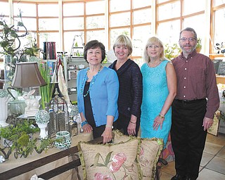 SPECIAL TO THE VINDICATOR
Girls Night Out at the Gardens committee members are preparing for the event set for May 20 and 21 at the Davis Center in Mill Creek Park. From left are Jayne Boucherle, Jody Vernal, Talva Maslach, and Keith Kaiser, Mill Creek MetroParks horticulture director.
