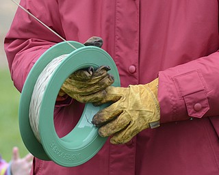 Katie Rickman | The Vindicator.Cheryl Kear of Poland flies her kite at the Kite Festival at Mill Creek MetroParks May 3, 2014.