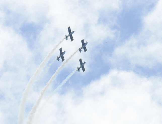 Katie Rickman | The Vindicator.The Vanguard Squadron flies at Thunder Over the Valley May 17, 2014.