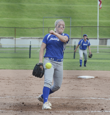 Katie Rickman | The Vindicator.Poland's Taylor Miokovic pitches during the third inning of the tournament game against Tallmadge in Akron May 28, 2014.