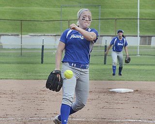 Katie Rickman | The Vindicator.Poland's Taylor Miokovic pitches during the third inning of the tournament game against Tallmadge in Akron May 28, 2014.
