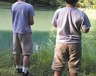My grandsons Kellen and Reilly enjoying a day of fishing. Sent by Debbie.