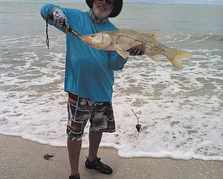 Mitch Shopinsky caught this large snook on Sanibel Beach this spring. Sent by Sherri.