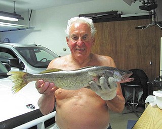 Jimmy Fortnat of Austintown caught this walleye at Berlin Lake on June 3, 2013. Jim is an avid fisherman fishing all the local lakes and Lake Erie for walleye and perch. Photo sent by his wife Sheryl.