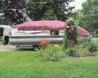 Jim and Sheryl Fortnat of Austintown take their 24-foot pontoon boat to Lake Erie for perch fishing. They get a lot of stares at the Conneaut, Ohio, dock when they put the boat in to go fishing at 7 a.m. on a summer morning. Sent by Sheryl.