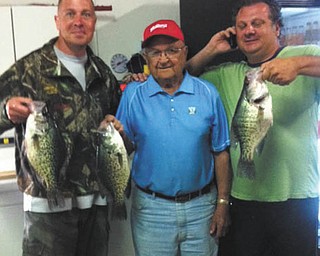 These friends, Brian Cionni, left, of Boardman; Frank Bochenek of Struthers and Keith Galich of Struthers, had a good day fishing in the summer of 2013. Sent by Brian's wife, Krissie.