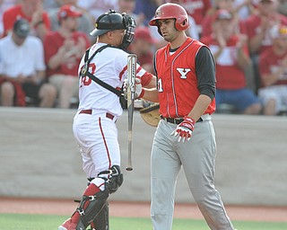 BLOOMINGTON, INDIANA - MAY 30, 2014: Batter Matt Sullivan #31 reacts after striking out during Friday nights regional tournament game against Indiana University. (Photo by David Dermer/Youngstown Vindicator)